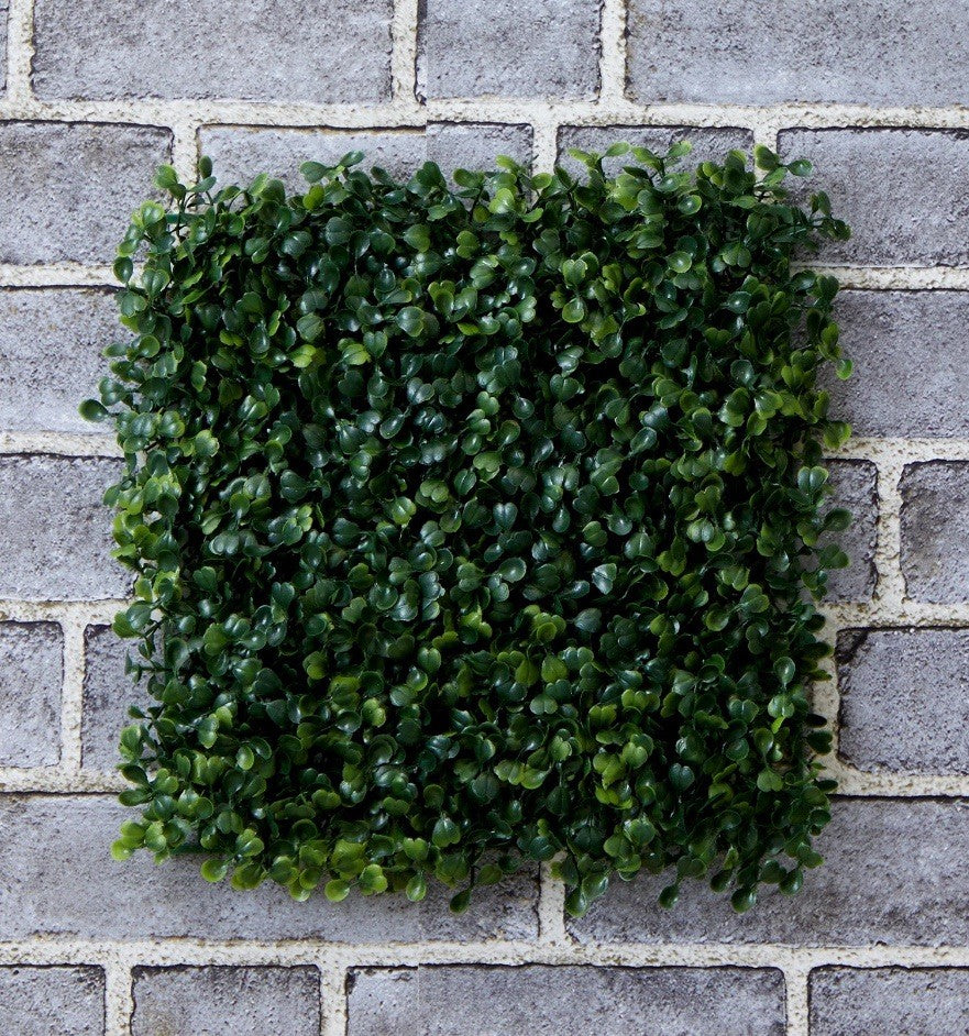 10" x 10" Green Artificial Decorative Boxwood Plant Mat