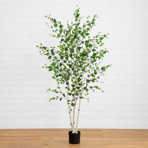 7’ Artificial Birch Tree Home Decor. Retail